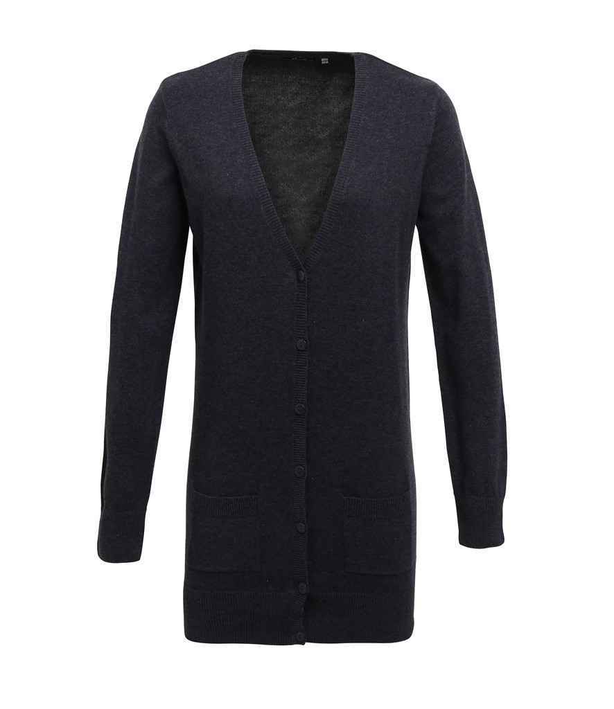 Premier Ladies Longline V Neck Cardigan – Stylish and Comfortable Knitwear