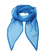 Premier Colours Chiffon Scarf – Lightweight and Stylish Workwear Accessory Sapphire Blue ONE