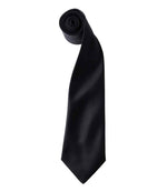 Premier Colours Satin Tie - Stylish Workwear Accessory from Fou Tees Ireland Black ONE