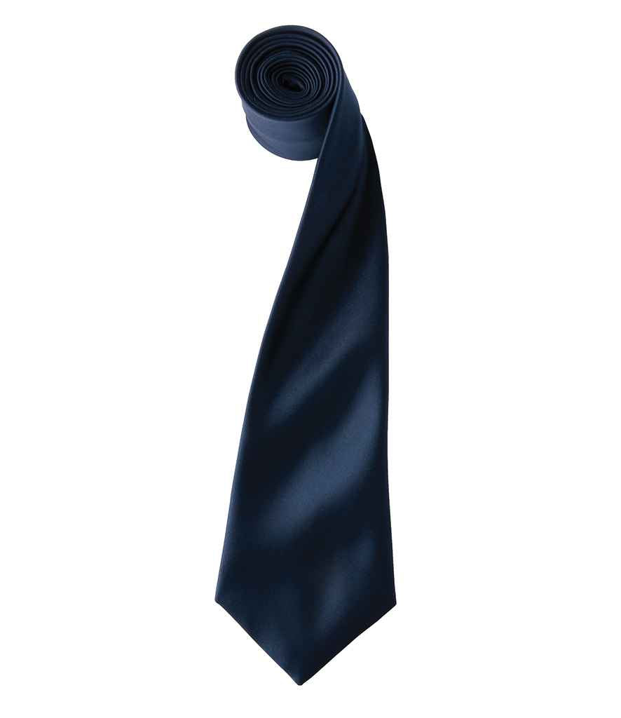 Premier Colours Satin Tie - Stylish Workwear Accessory from Fou Tees Ireland Navy ONE