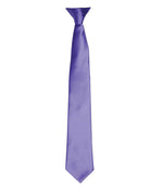 Premier Colours Satin Clip Tie – Classic Workwear Accessory Purple ONE