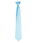 Premier Colours Satin Clip Tie – Classic Workwear Accessory Turquoise Blue ONE