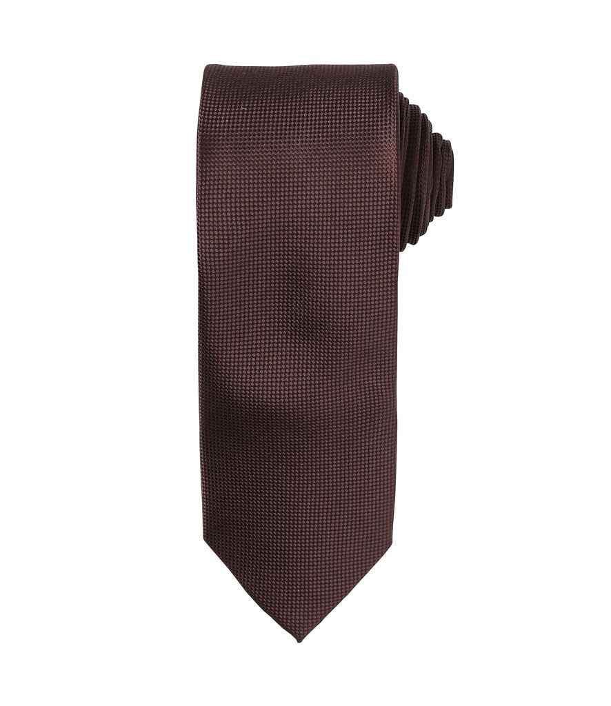 Premier Micro Waffle Tie - Stylish Workwear Accessory from Fou Tees Ireland Brown ONE