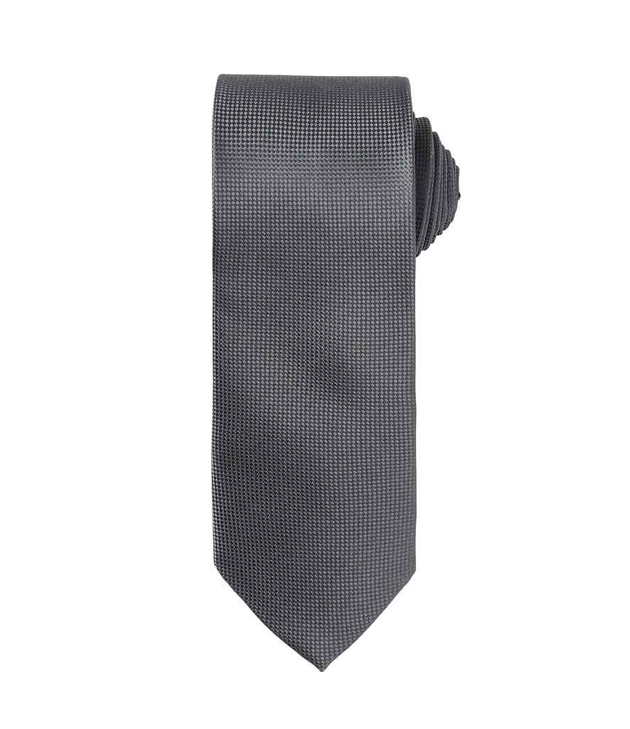 Premier Micro Waffle Tie - Stylish Workwear Accessory from Fou Tees Ireland Dark Grey ONE