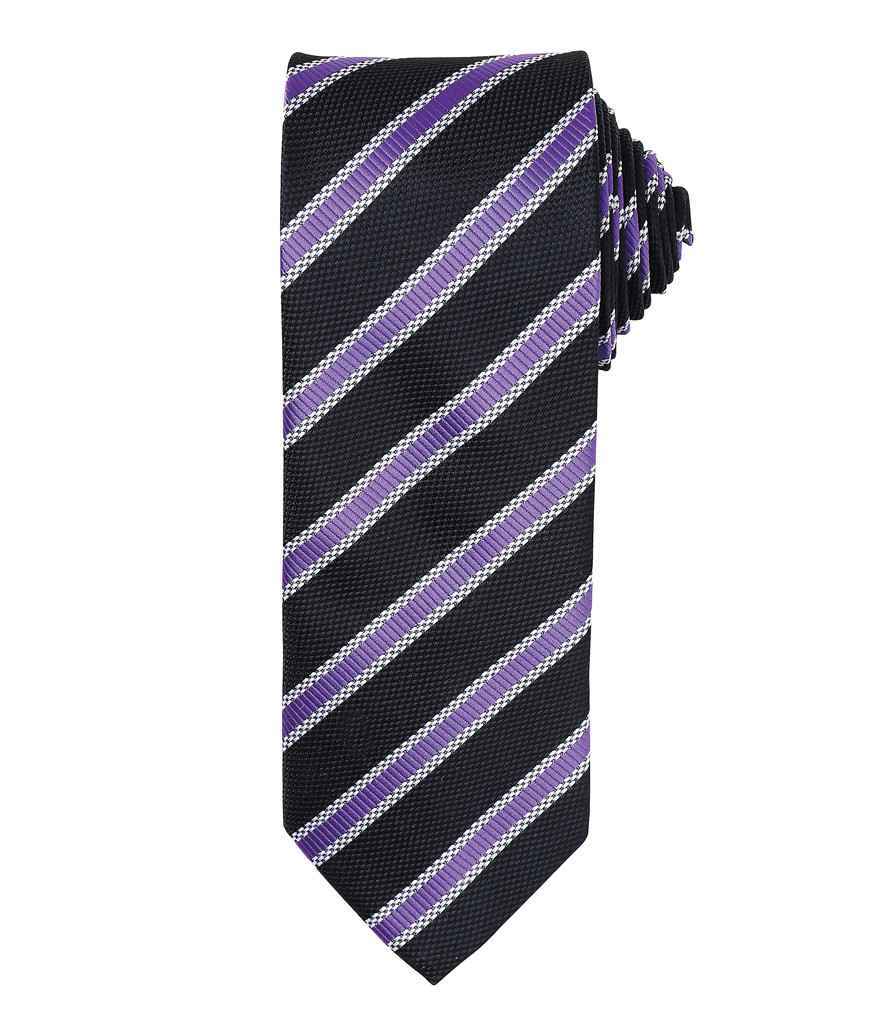 Premier Waffle Stripe Tie – Stylish Workwear Accessory by Premier