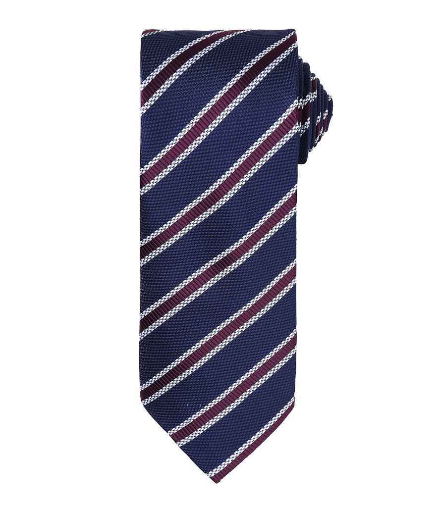 Premier Waffle Stripe Tie – Stylish Workwear Accessory by Premier