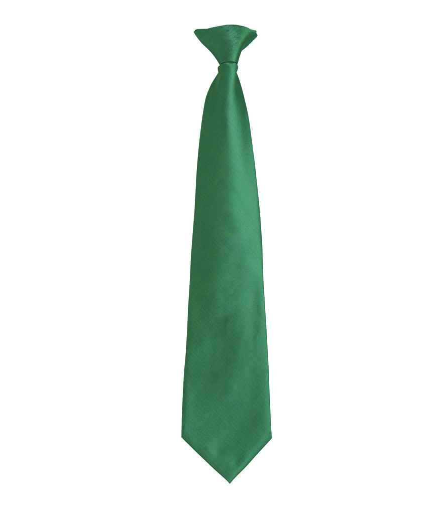 Premier Colours Fashion Clip Tie – Stylish and Practical Workwear Accessory Emerald ONE