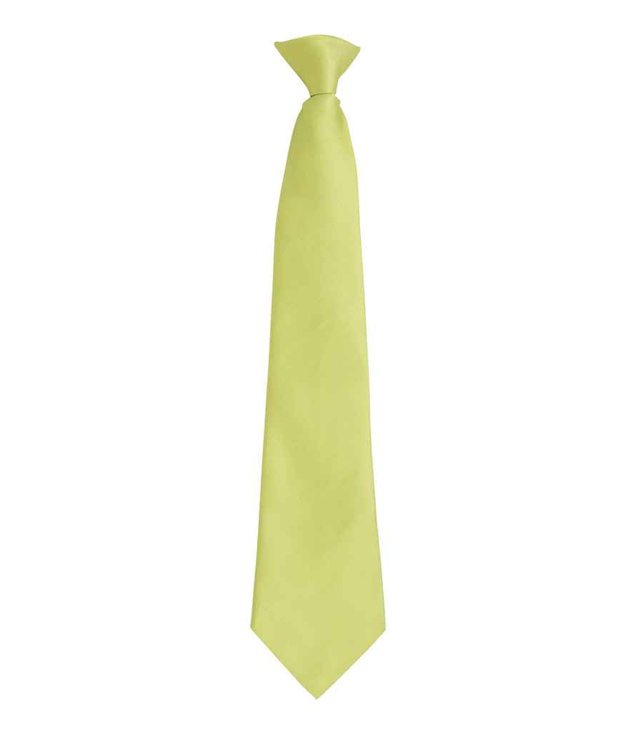 Premier Colours Fashion Clip Tie – Stylish and Practical Workwear Accessory Lime Green ONE
