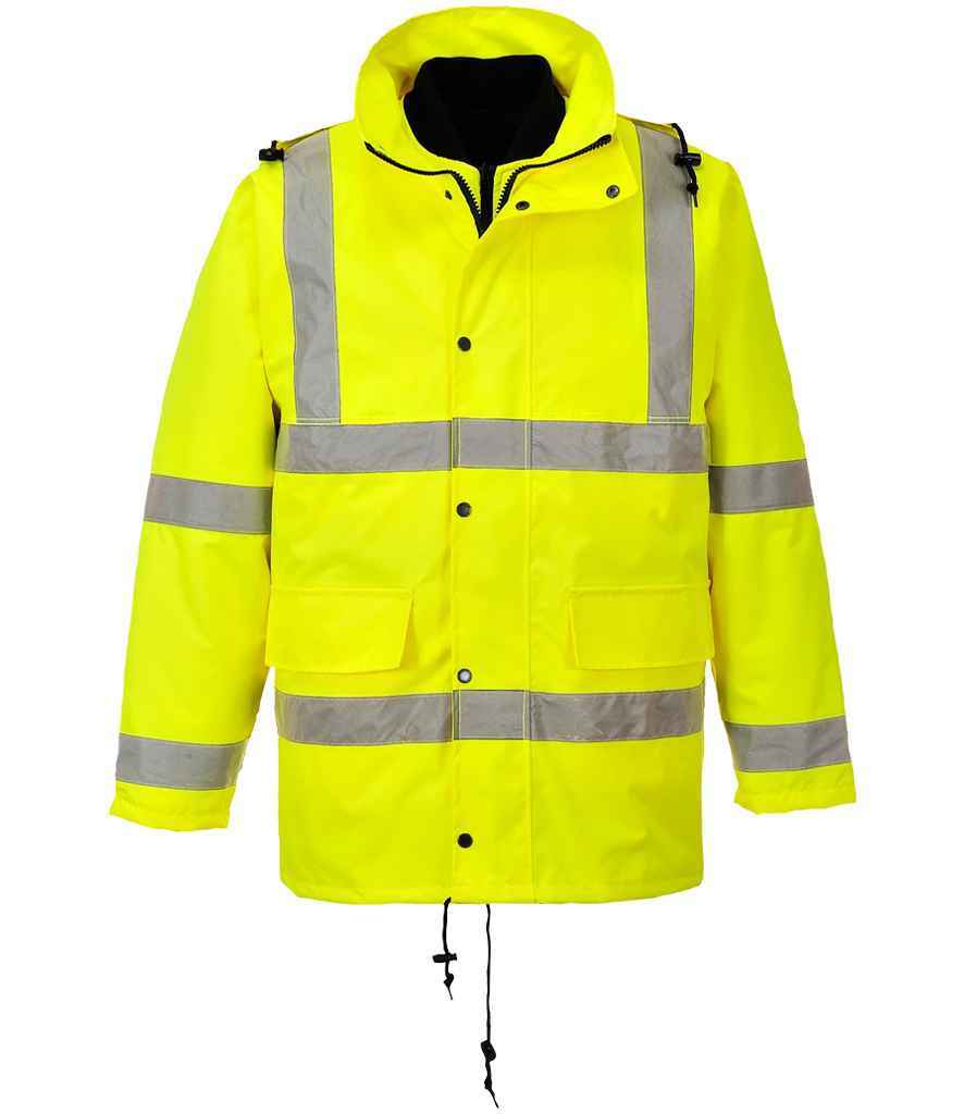 Portwest Hi-Vis 4-in-1 Traffic Jacket – Durable Safety Workwear