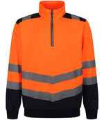 Regatta High Visibility Pro 1/4 Zip Sweatshirt Orange/Navy 3XL