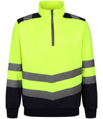 Regatta High Visibility Pro 1/4 Zip Sweatshirt Yellow/Navy 3XL