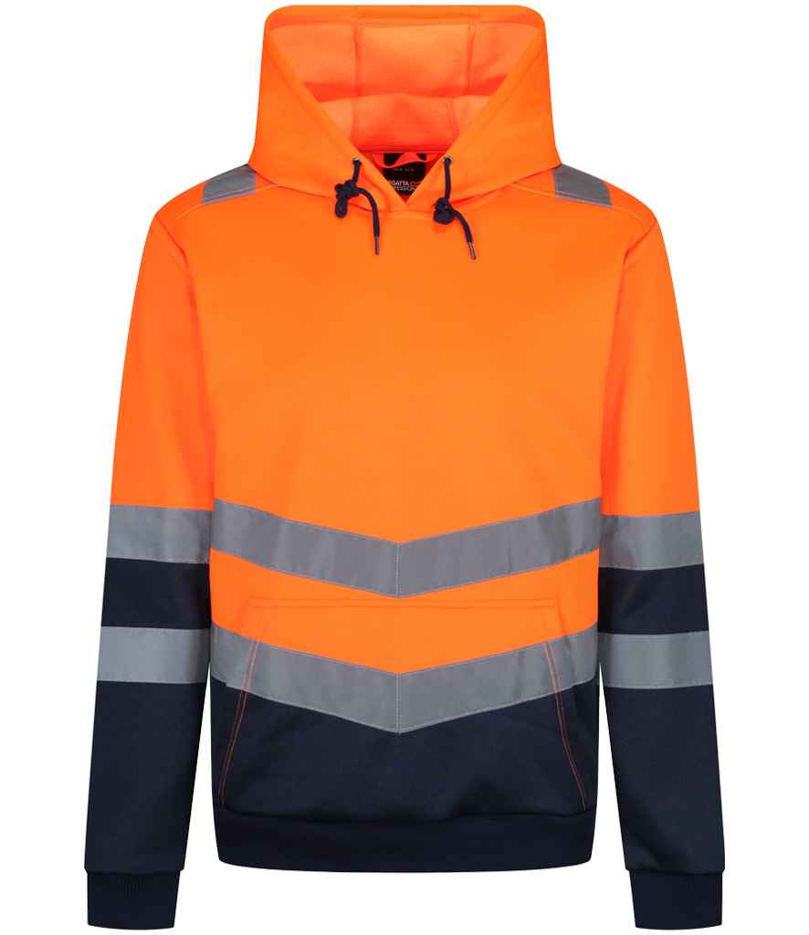 Regatta High Visibility Pro Overhead Hoodie – Reliable Safety Wear for Irish Businesses Orange/Navy 3XL