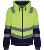 Regatta High Visibility Pro Full Zip Hoodie Yellow/Navy 3XL