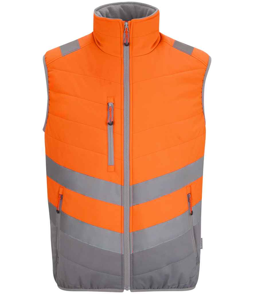 Regatta High Visibility Two Tone Thermal Baffle Bodywarmer Orange/Grey 4XL