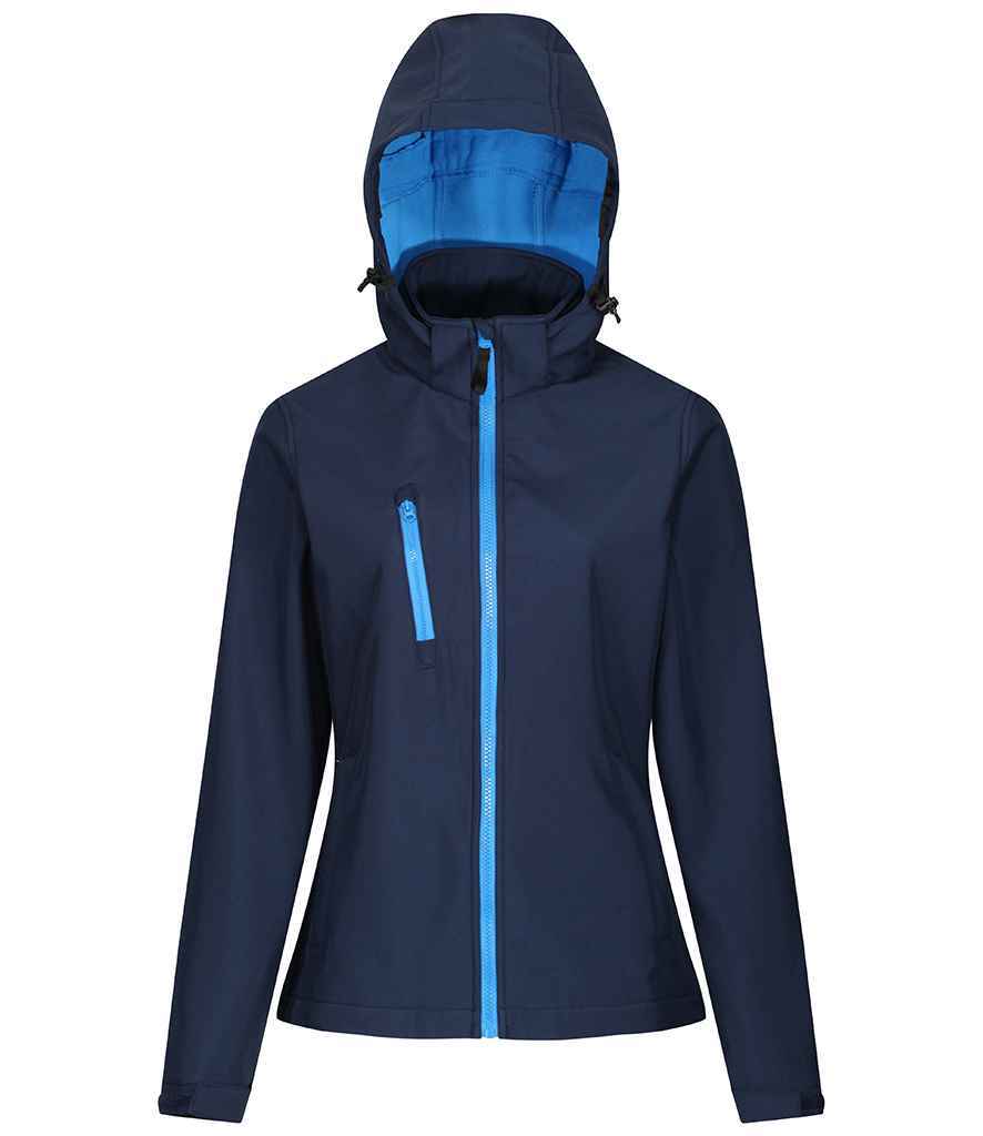 Ladies Soft Shell Jacket - Regatta Ladies Venturer Three Layer Hooded Soft Shell Jacket