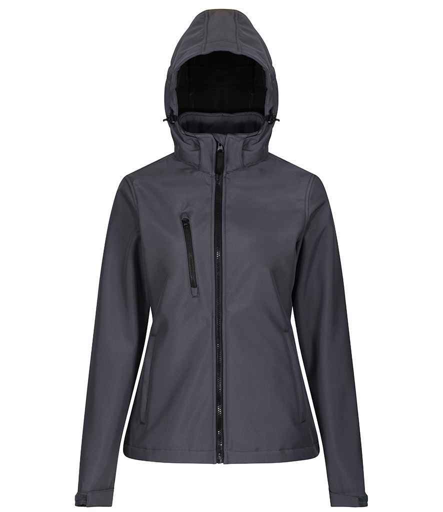 Ladies Soft Shell Jacket - Regatta Ladies Venturer Three Layer Hooded Soft Shell Jacket