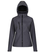 Ladies Soft Shell Jacket - Regatta Ladies Venturer Three Layer Hooded Soft Shell Jacket