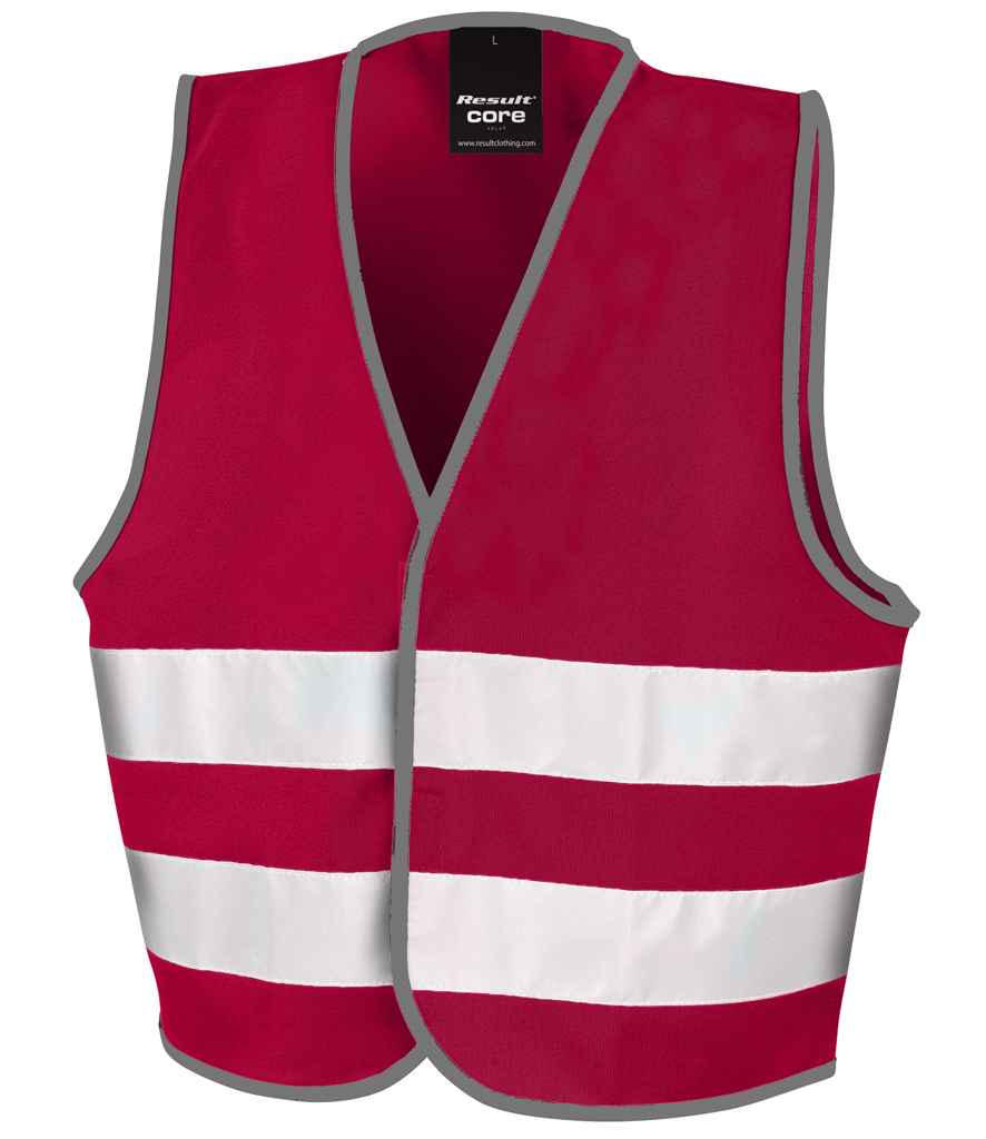 Result Core Kids Enhanced Vis Vest – Reliable Safety Wear for Children Burgundy L