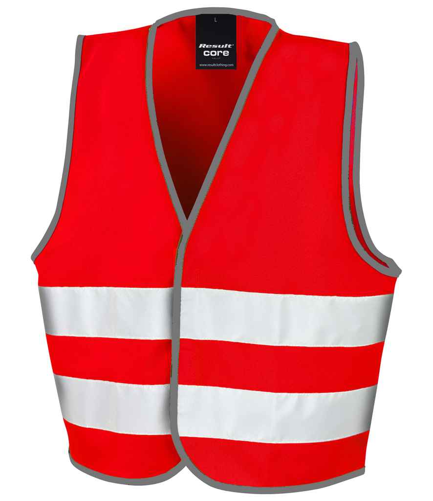 Result Core Kids Enhanced Vis Vest – Reliable Safety Wear for Children Red L