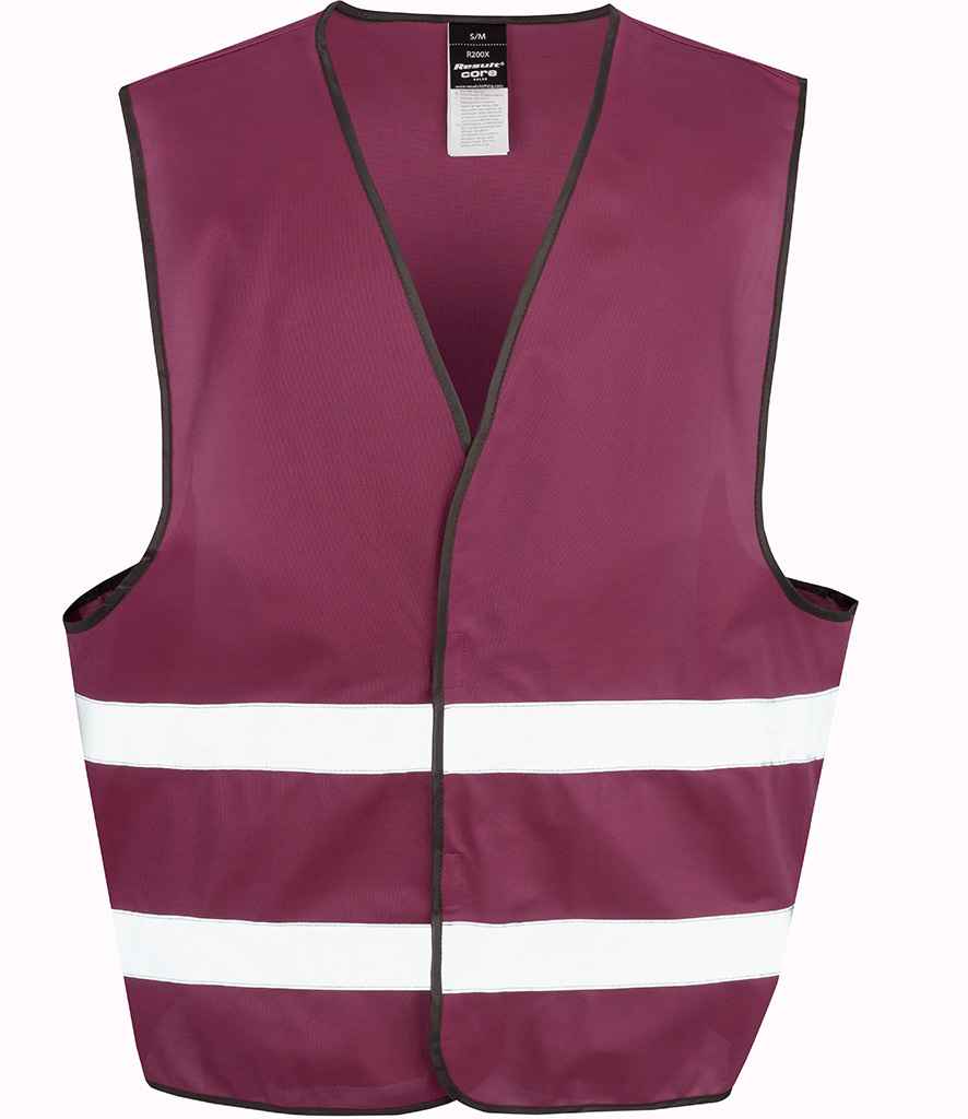 Result Core Enhanced Vis Vest – Reliable Hi-Vis Safety Wear Burgundy 2X3X