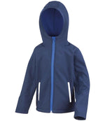 Kids soft shell jacket - Result Core Kids TX Performance Hooded Soft Shell Jacket Navy/Royal Blue 1314