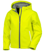 Kids soft shell jacket - Result Core Kids TX Performance Hooded Soft Shell Jacket Neon Yellow 1314