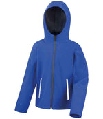 Kids soft shell jacket - Result Core Kids TX Performance Hooded Soft Shell Jacket Royal Blue/Navy 1314