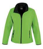 Result Core Ladies Soft Shell Jacket - Result Core Ladies Printable Soft Shell Jacket Vivid Green/Black XXL