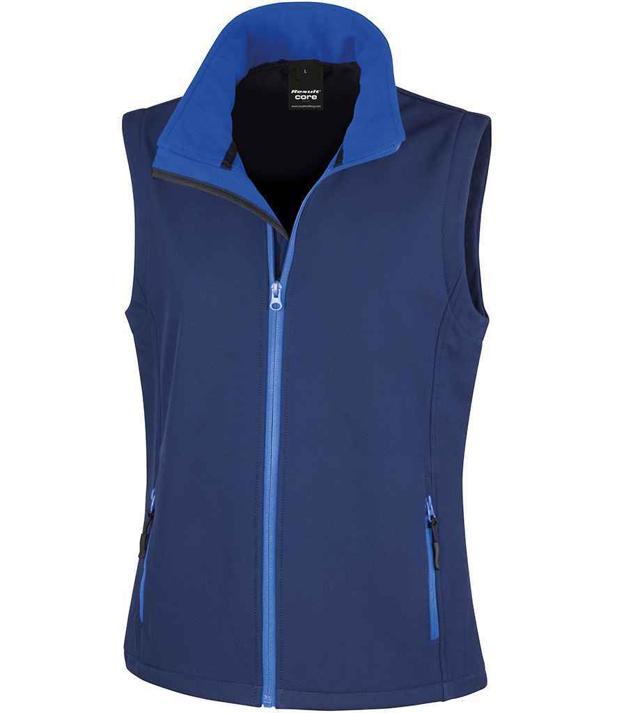 Ladies Soft Shell Bodywarmer - Result Core Ladies Printable Soft Shell Bodywarmer