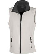 Ladies Soft Shell Bodywarmer - Result Core Ladies Printable Soft Shell Bodywarmer White/Black XL