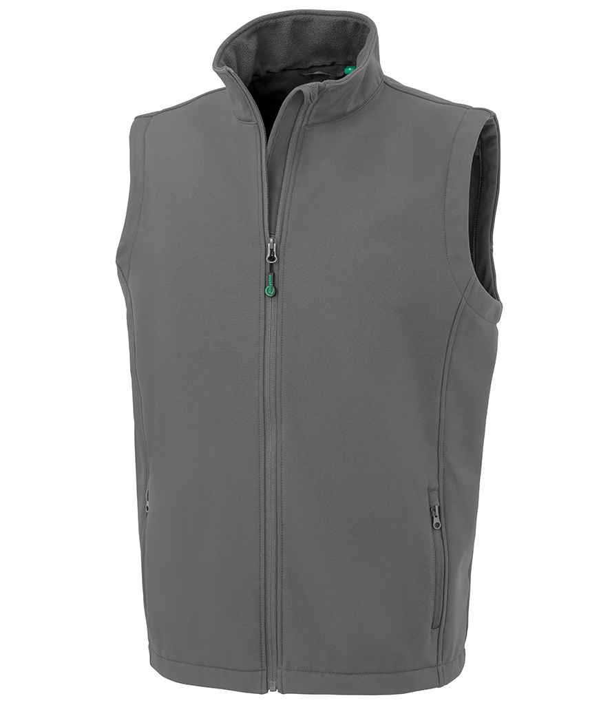 Result Recycled Printable Soft Shell Bodywarmer for Bulk Orders in Ireland Workguard Grey 3XL
