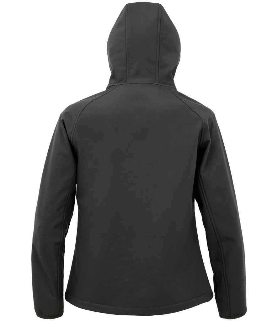 Recycled Ladies Soft Shell Jacket - Result Recycled Ladies Three Layer Printable Hooded Soft Shell Jacket