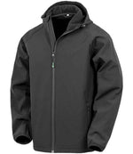 Result Recycled Soft Shell Jacket - Result Recycled Three Layer Printable Hooded Soft Shell Jacket Black 4XL