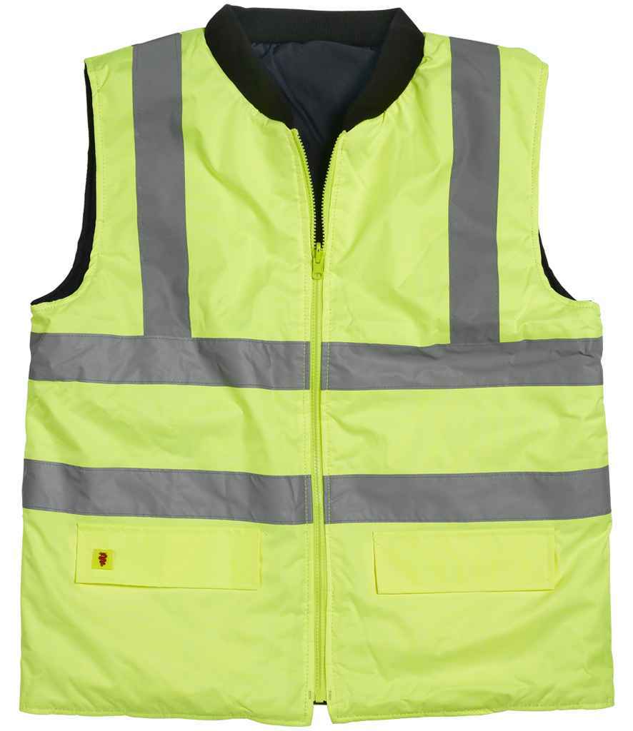 Warrior Hi-Vis Reversible Bodywarmer | Fou Tees Ireland