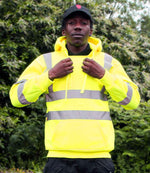 Warrior Hi-Vis Pull On Hoodie for Safety and Visibility