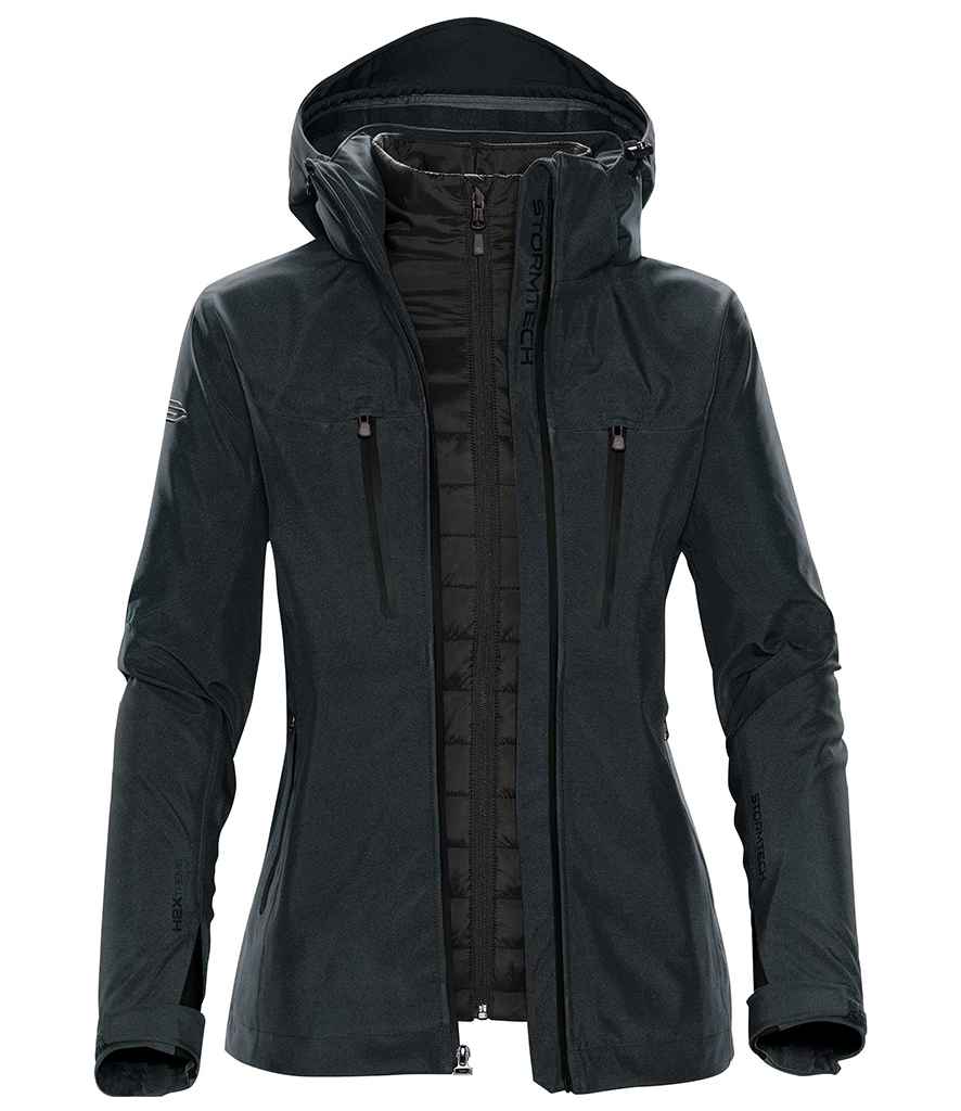 Stormtech Ladies Matrix System 3-in-1 Jacket – Durable Waterproof Outerwear Charcoal Twill/Black XXL