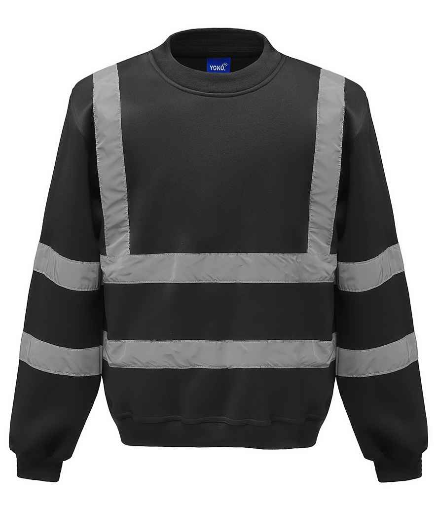 Yoko Hi-Vis Sweatshirt – High Visibility Safety Wear for Irish Businesses Black 3XL