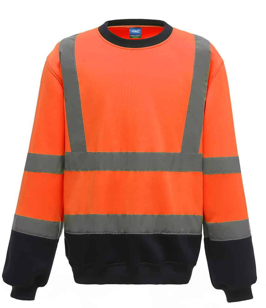 Yoko Hi-Vis Sweatshirt – High Visibility Safety Wear for Irish Businesses Orange/Navy 3XL