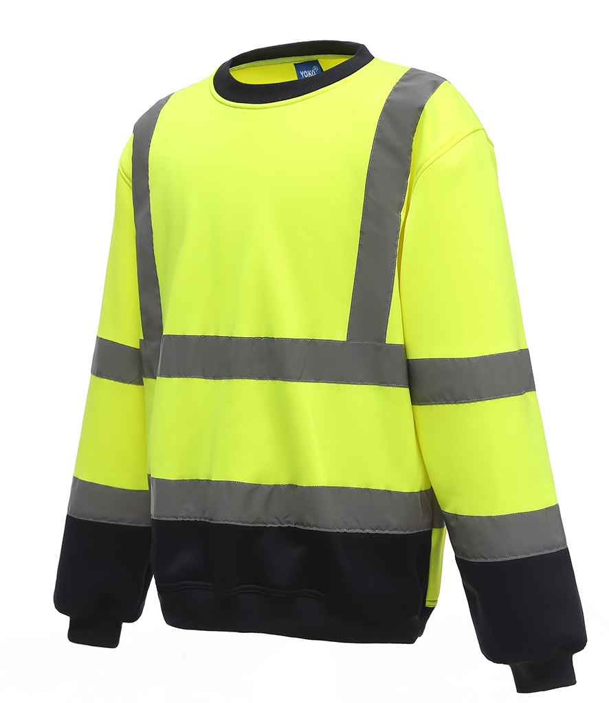Yoko Hi-Vis Sweatshirt – High Visibility Safety Wear for Irish Businesses Yellow/Navy 3XL