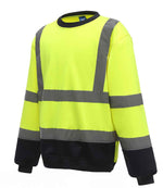 Yoko Hi-Vis Sweatshirt – High Visibility Safety Wear for Irish Businesses Yellow/Navy 3XL