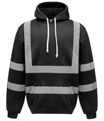 Yoko Hi-Vis Pull Over Hoodie – High Visibility Safety Hoodie for Irish Businesses Black 3XL