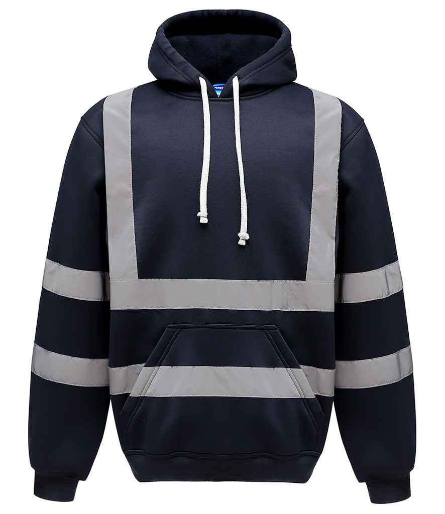 Yoko Hi-Vis Pull Over Hoodie – High Visibility Safety Hoodie for Irish Businesses Navy 3XL