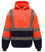 Yoko Hi-Vis Pull Over Hoodie – High Visibility Safety Hoodie for Irish Businesses Orange/Navy 3XL