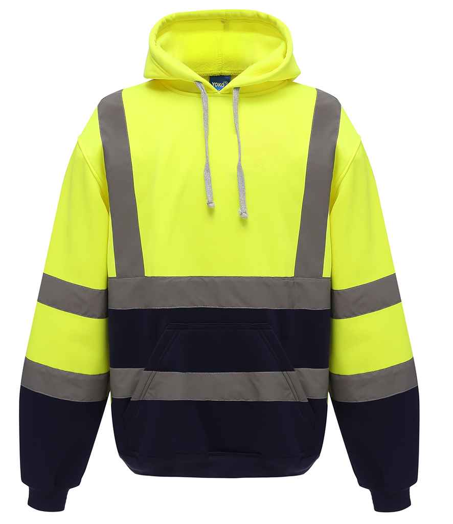 Yoko Hi-Vis Pull Over Hoodie – High Visibility Safety Hoodie for Irish Businesses Yellow/Navy 3XL