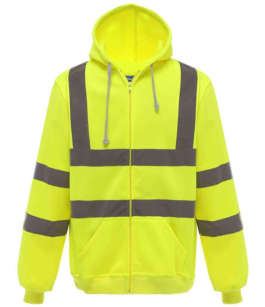 Yoko Hi-Vis Zip Hoodie – Reliable Safetywear for Irish Businesses Yellow 3XL