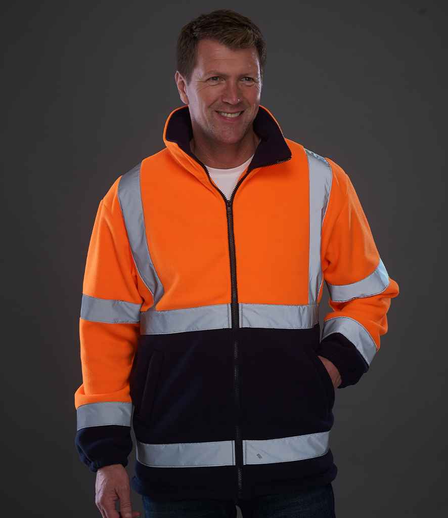 Yoko Hi-Vis Heavyweight Fleece Jacket – Durable Safetywear from Fou Tees Ireland