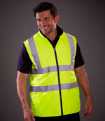 Yoko Hi-Vis Reversible Fleece Bodywarmer - Durable Safetywear for Work and Events
