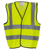 Hi-Vis Kids Waistcoat - Yoko Kids Hi-Vis Two Band and Braces Waistcoat Yellow L