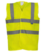 Yoko Top Cool Open Mesh Waistcoat – Lightweight Hi-Vis Safety Wear Yellow 3XL