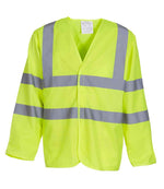 Yoko Hi-Vis Long Sleeve Jacket - Durable Safetywear for Irish Businesses Yellow 3XL